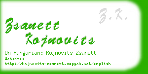 zsanett kojnovits business card